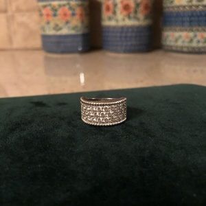 Diamonique band ring